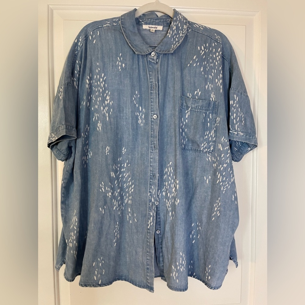 Splendid denim short set, Size M, used -good